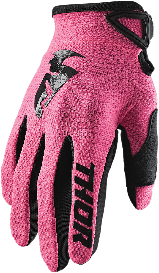 THOR Women's Sector Gloves - Pink/Black - Large 3331-0189
