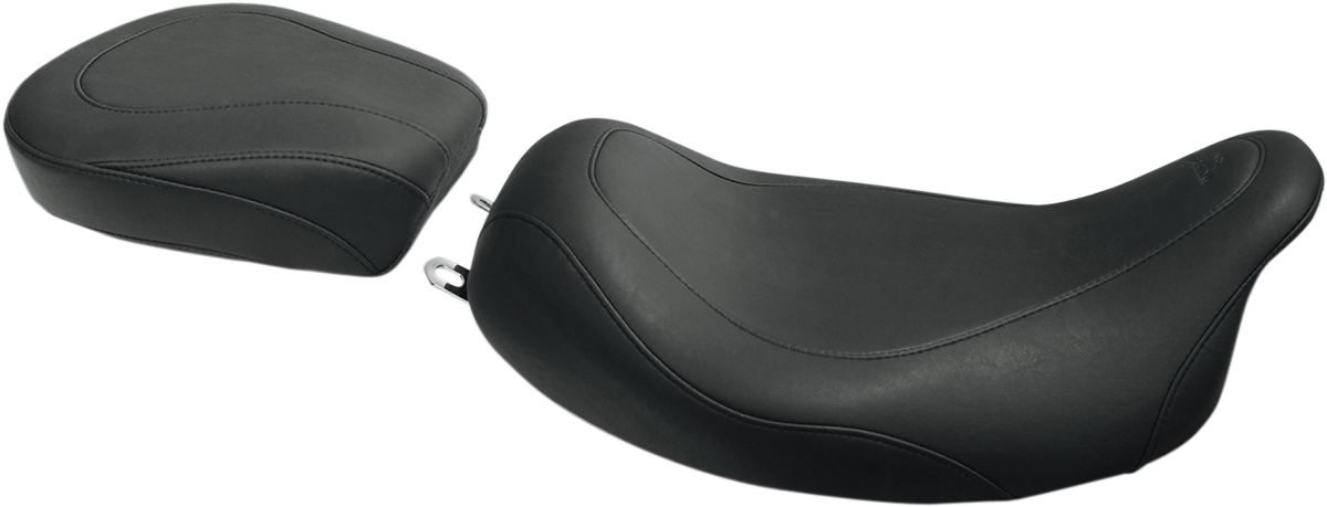 MUSTANG Seat - Wide Tripper* Solo - without Backrest - Smooth - Black - FL '08+ 76692