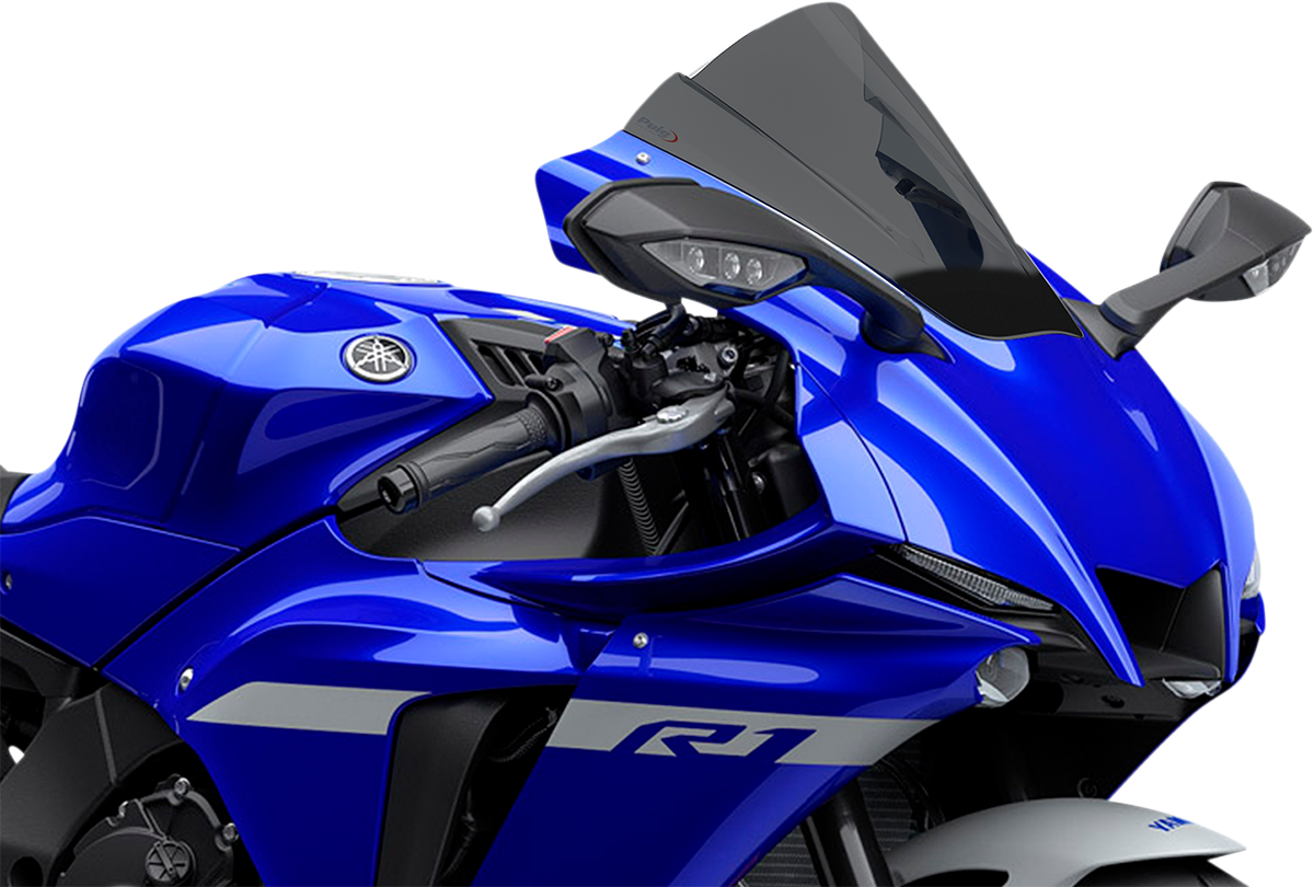 Puig Hi-Tech Parts 3826F Race Windscreen - 13-1/4" - Dark Smoke - YZF-R1 | Street