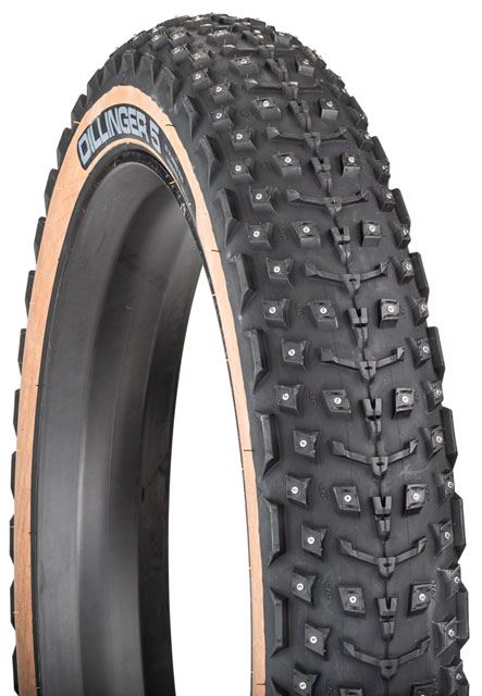 45NRTH Dillinger 5 Studded Fat Bike Tire - 27.5x4.5 Tan | 252 Concave Carbide Aluminum Studs | 60 TPI Tubeless