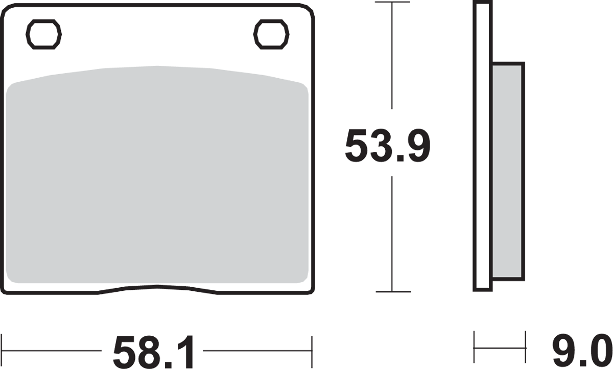 SBS HF Series Organic Base Rear Brake Pads - 512HF (Suzuki GS750E / Kawasaki KZ 1300 A 1976–1986)