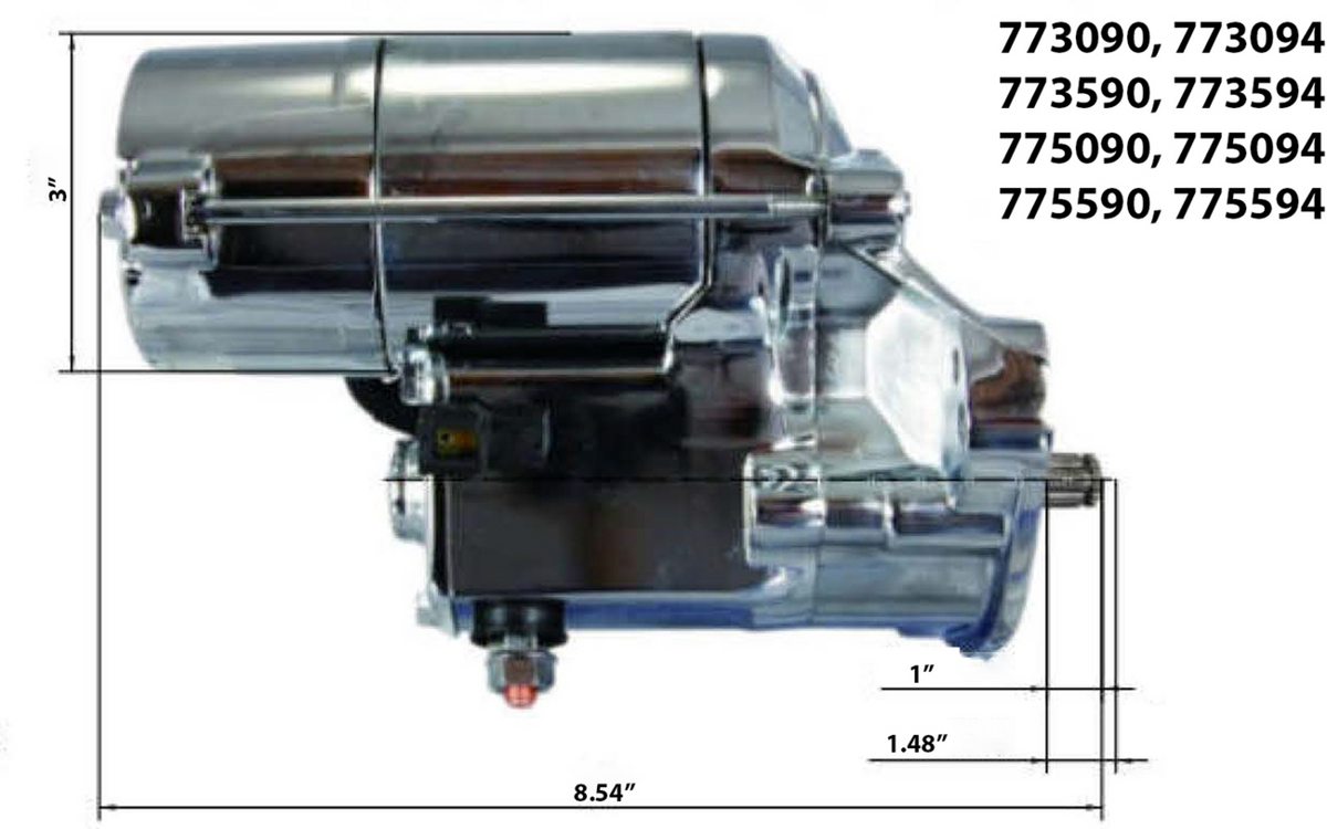 Terry Components 775094 Starter - High Torque - Chrome | Street