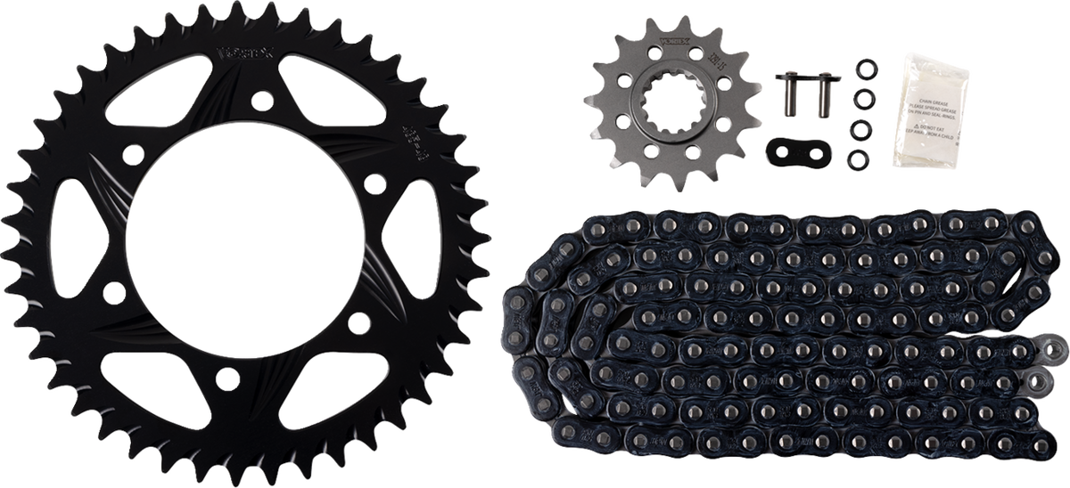 VORTEX CK6468 Chain and Sprocket Kit - HFRS - Black - Yamaha YZF-R1S | Street