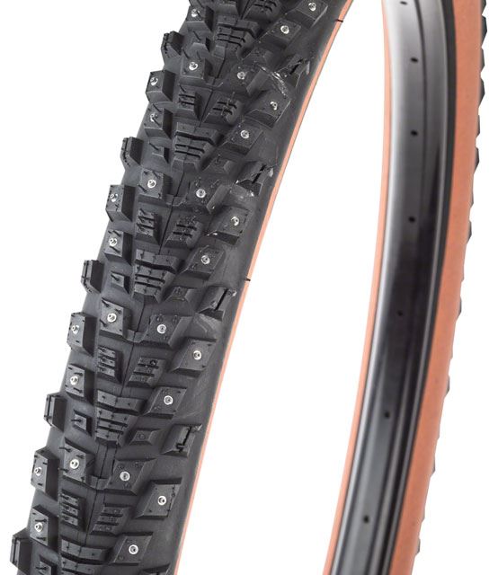 45NRTH Kahva Studded Winter Tire - 29x2.25 Tan | 252 Concave Carbide Studs | 60 TPI Tubeless