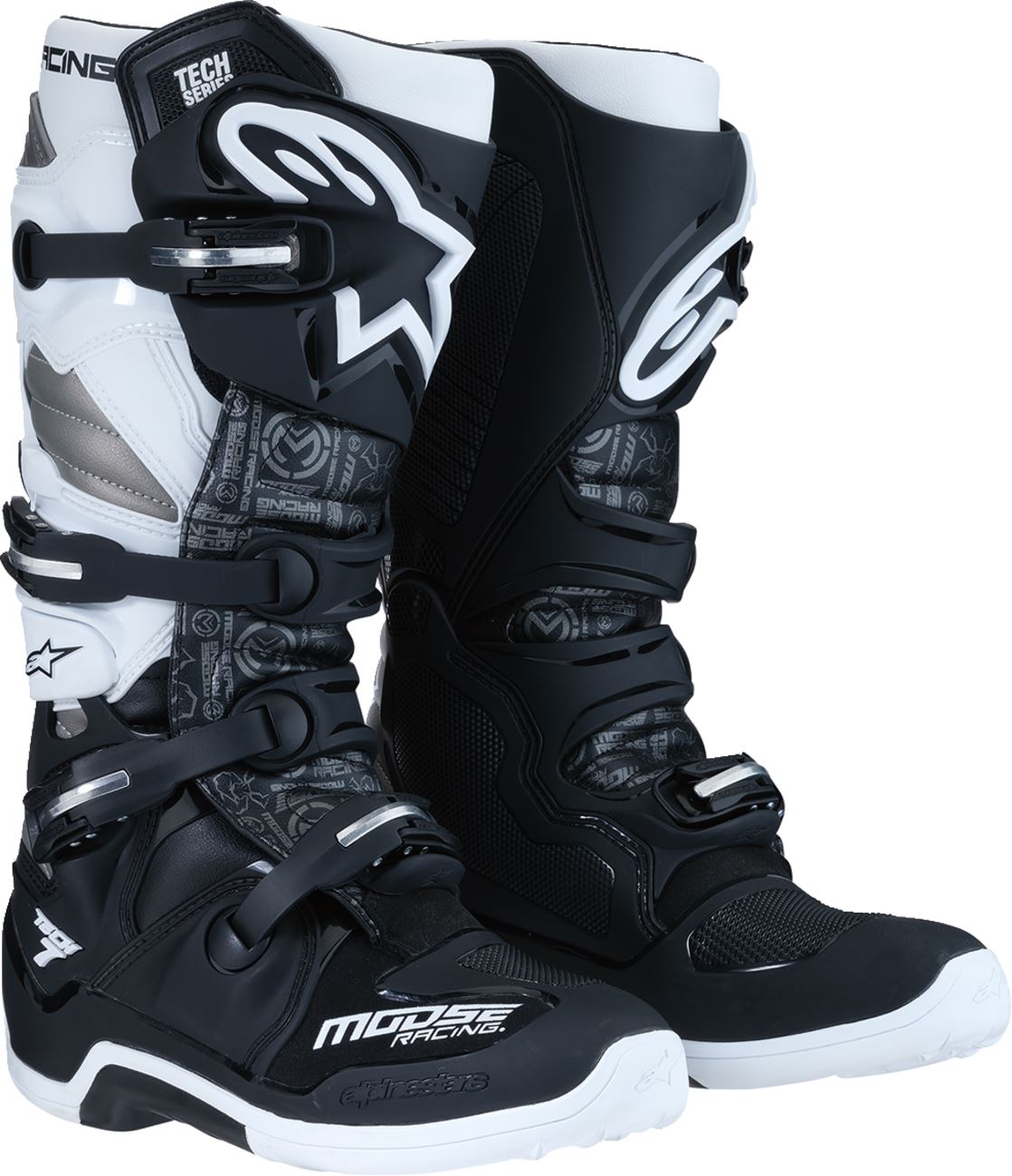 Moose Racing Tech 7 MX Boots by Alpinestars | Black/White/Grey