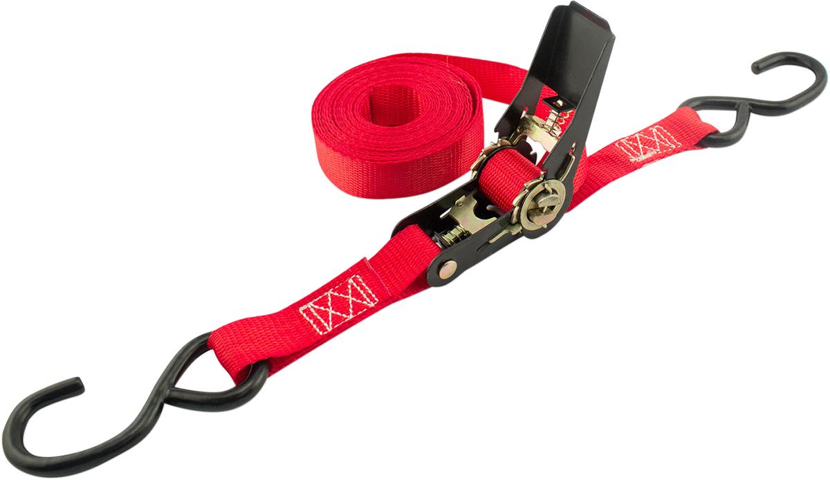 Erickson 01400 Tie-Down Strap - Ratchet - 1" x 15' - Red | ATV/UTV/Off-Road