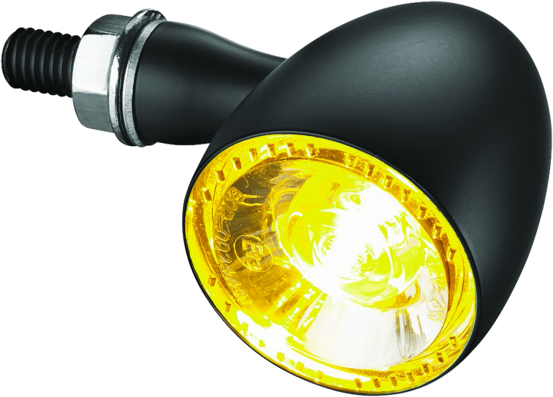 Kuryakyn Bullet 1000 Dark Amber Smoke Lens Satin Black - Cycle City Outdoors