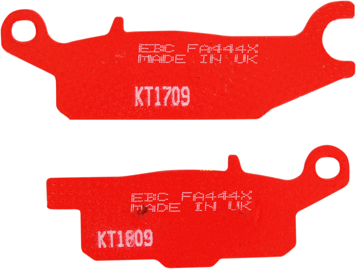 EBC FA-TT Series Semi-sintered Front Right Brake Pads - FA444X (Yamaha Grizzly FI 4x4 Auto / Grizzly / YFM250 Raptor 2007–2022)