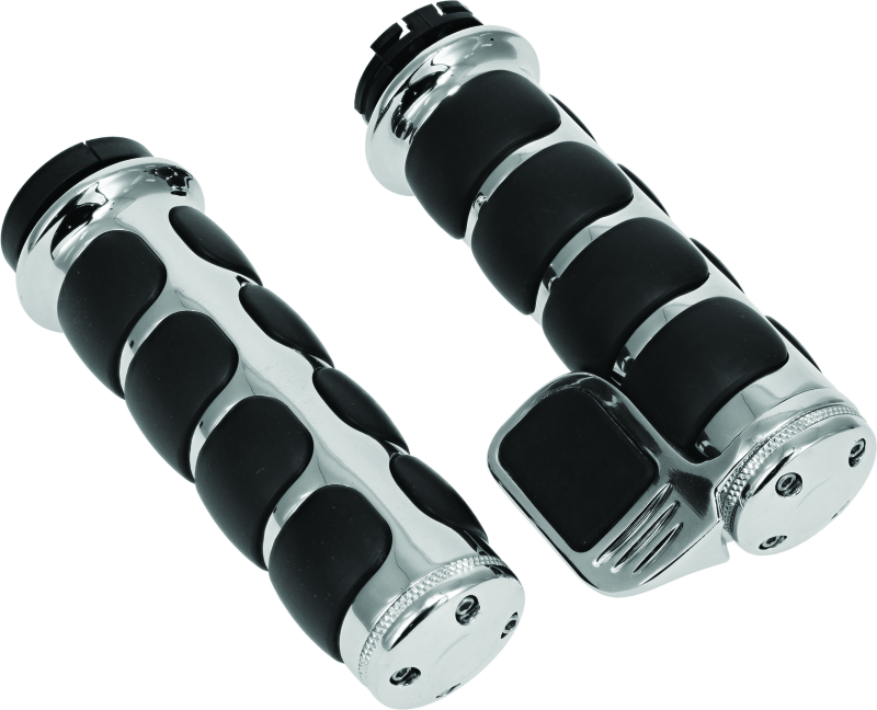Kuryakyn Premium ISO Grip With Throttle Boss Dual Cable Chrome - Cycle City Outdoors