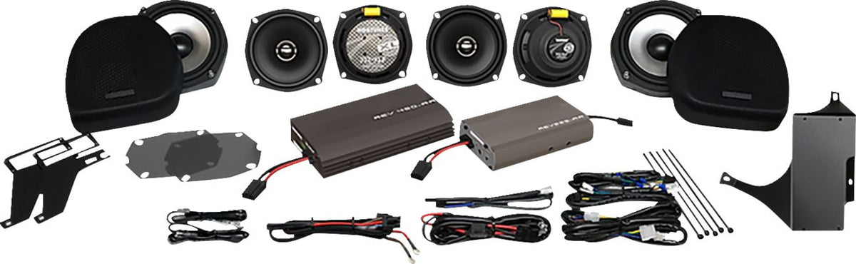 Hogtunes XL Six-Speaker & Dual Amplifier Kit | 425 W | Harley-Davidson Touring