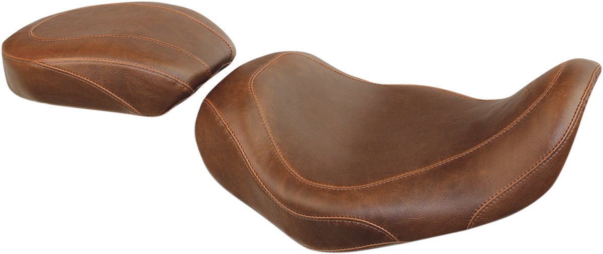 MUSTANG Seat - Wide Tripper* Solo - without Backrest - Smooth - Brown 76702