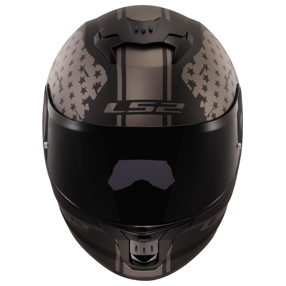 LS2 Stream II Full Face Street Helmet | America | Matte Gray/Black | XS–3XL | 808-1131
