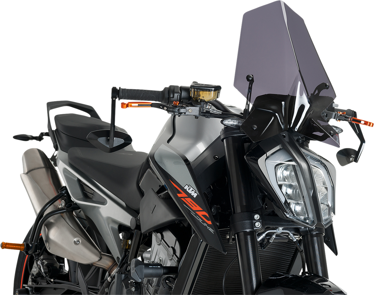 Puig Hi-Tech Parts 9668F New Generation Windscreen - 16-1/4" - Dark Smoke - KTM | Street