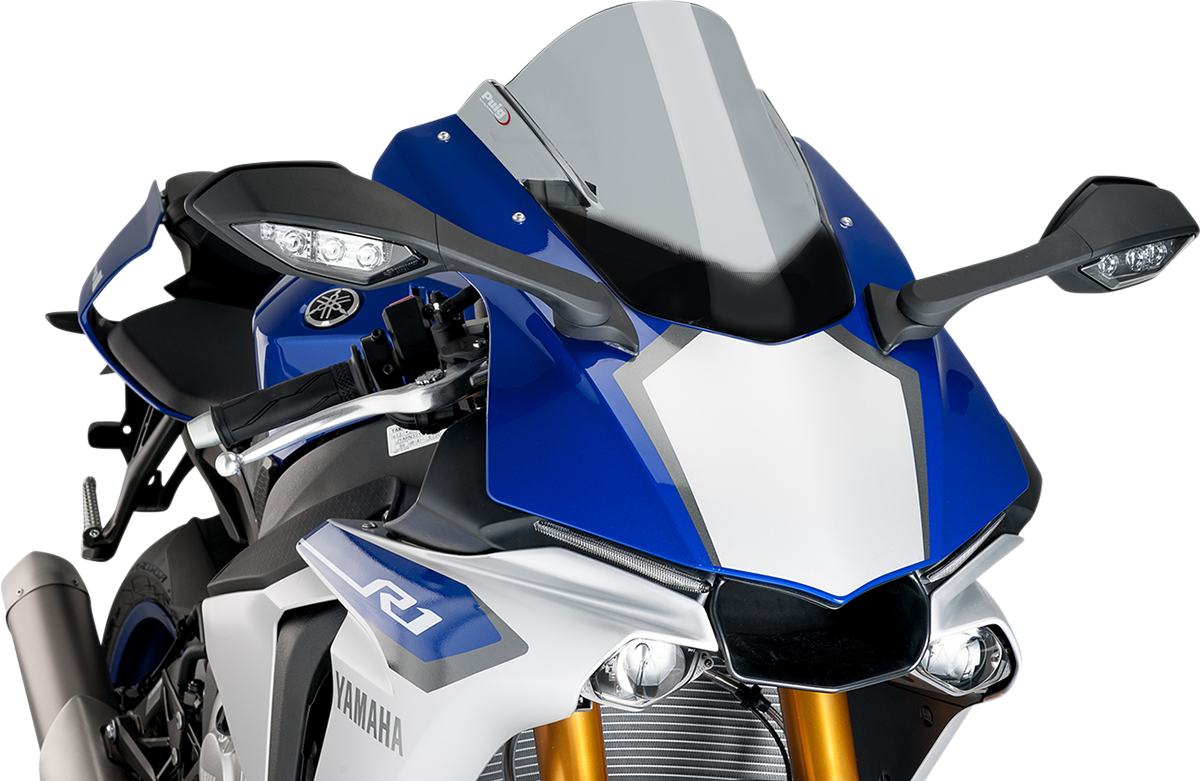 Puig Hi-Tech Parts 7648H Race Windscreen - 13-1/4" - Smoke - YZF-R1 | Street