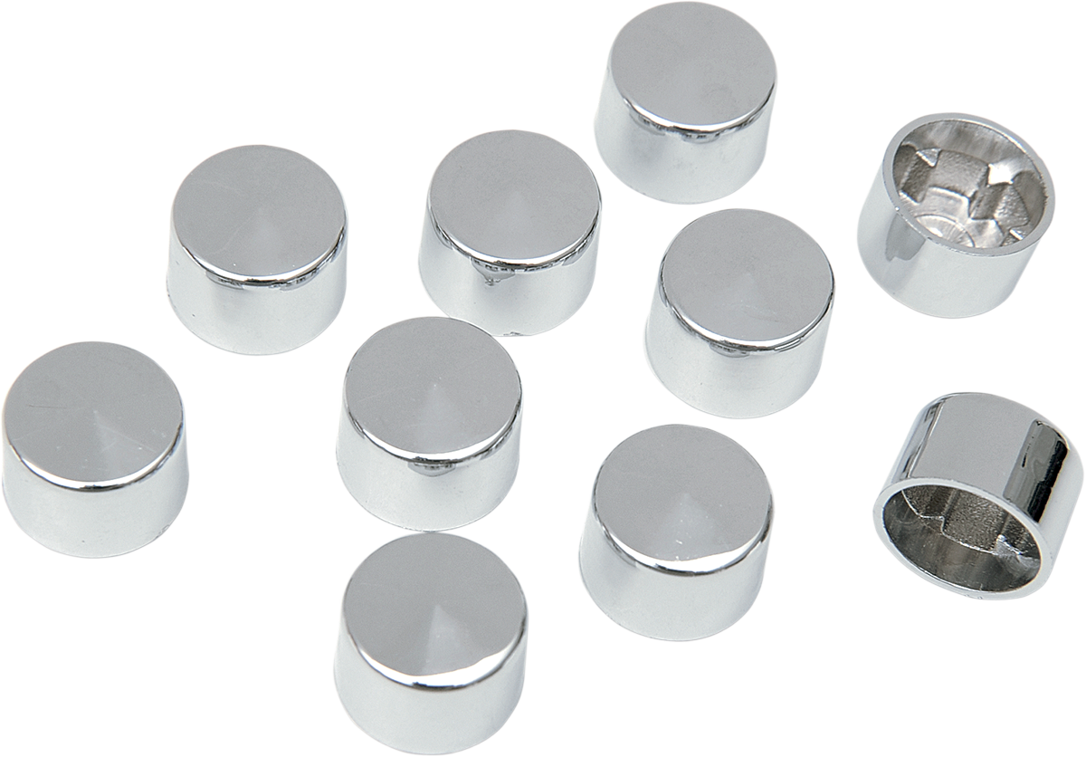 DRAG SPECIALTIES Bolt Covers - 12 Point - 1/4" - Chrome - 10 Pack 352041