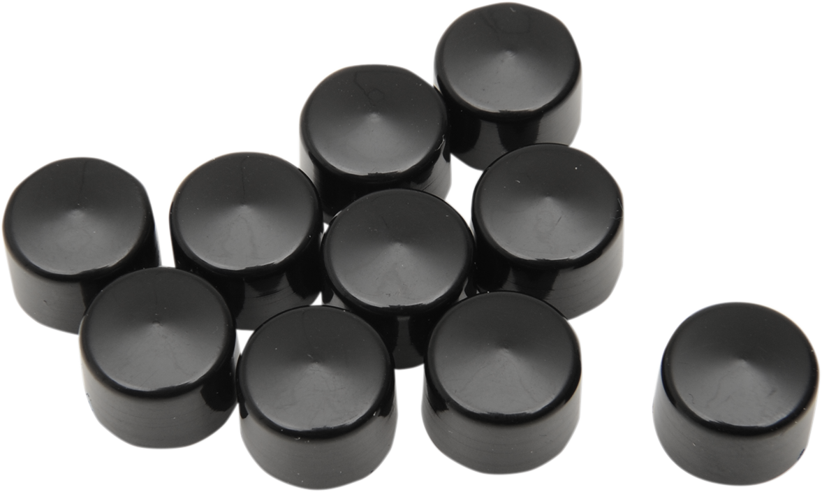 DRAG SPECIALTIES Bolt Covers - Allen/Socket - 5/16" - Black - 10 Pack 352078
