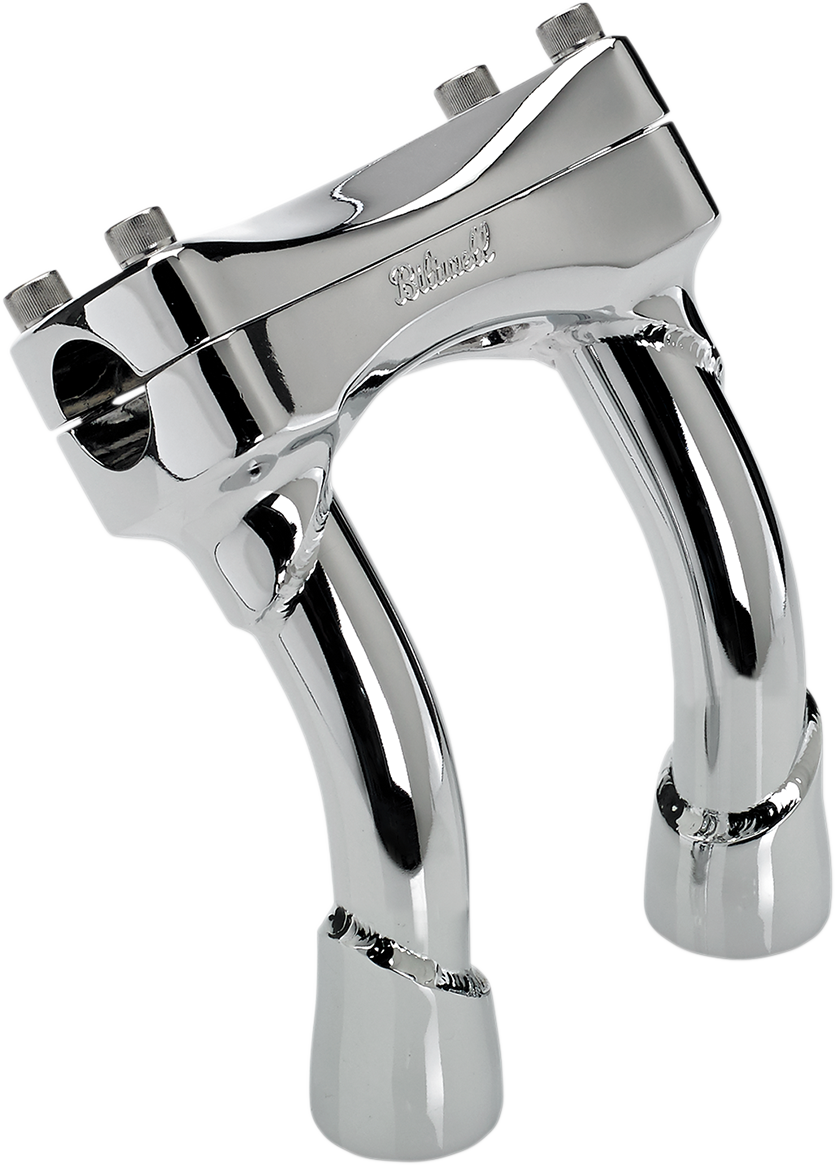 BILTWELL Murdock Handlebar Risers - Pullback - 6" - Chrome 6404-105-06