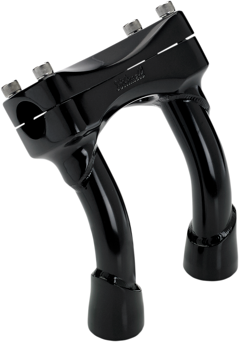 BILTWELL Murdock Handlebar Risers - Pullback - 6" - Black 6404-201-06