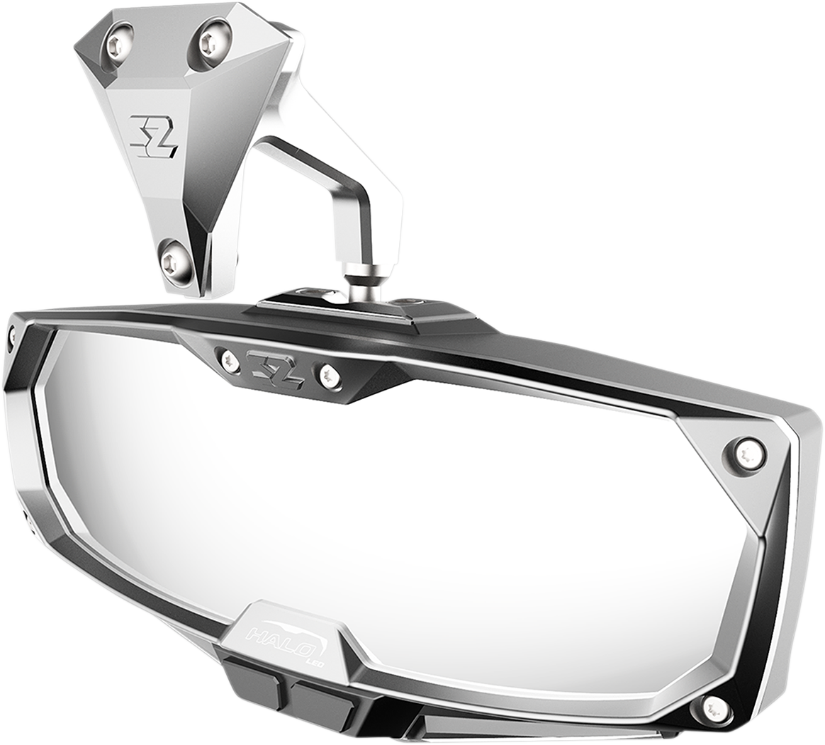 SEIZMIK Mirror - Halo R - Rear View w/LED Cabin Light - Rectangle - Silver w/Silver Bezel - X3 56-18022
