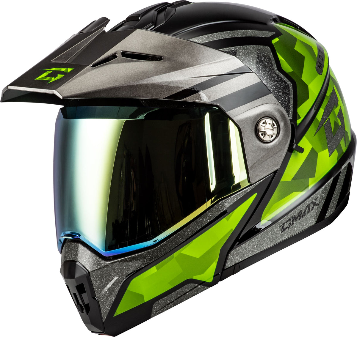 GMAX MD-74 Striker Modular Adventure Helmet | Clear & Mirrored Shields