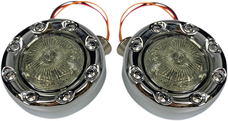 Custom Dynamics Bullet Turn Signal 1157 - Chrome - Red Lens PB-BR-RR-57-CR - Cycle City Outdoors
