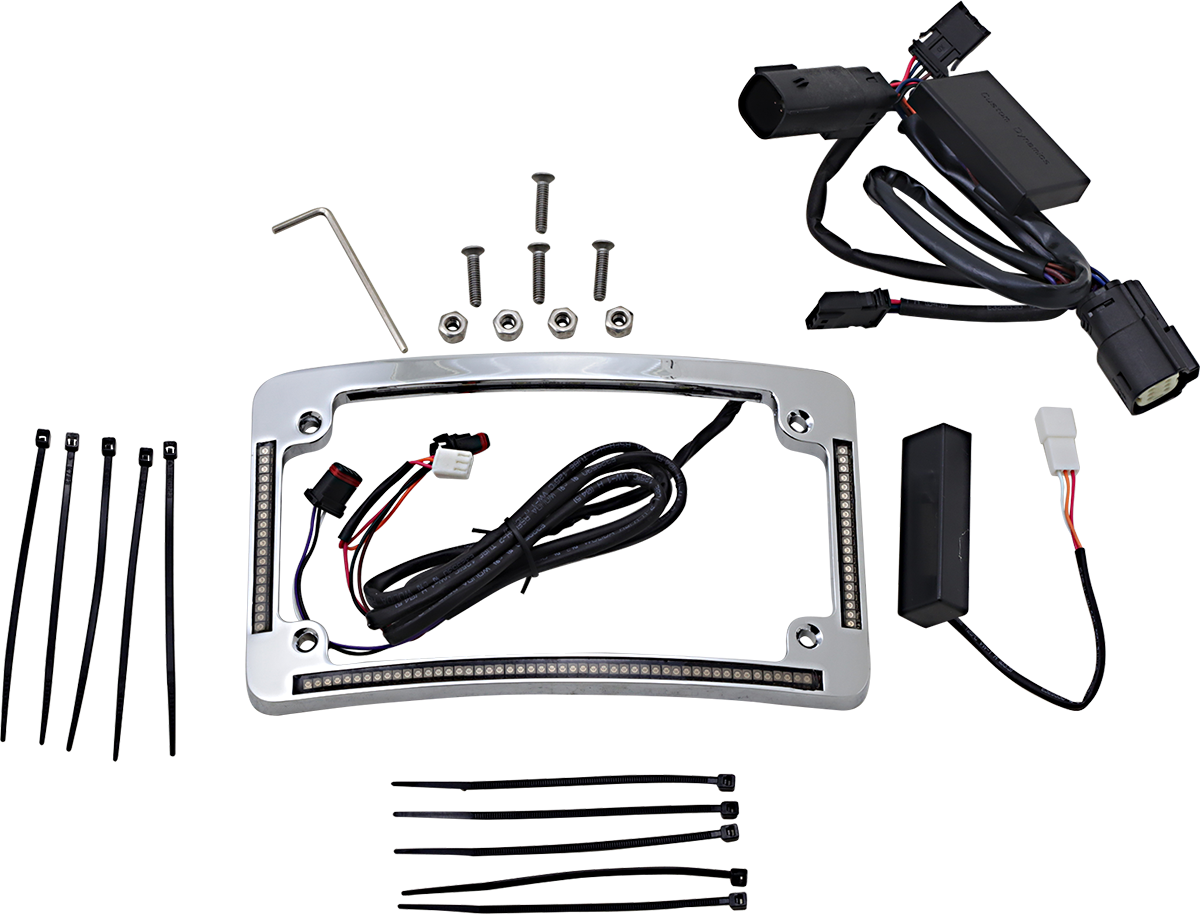 Custom Dynamics All in One License Plate Frame - Chrome TF05-BCM-C - Cycle City Outdoors
