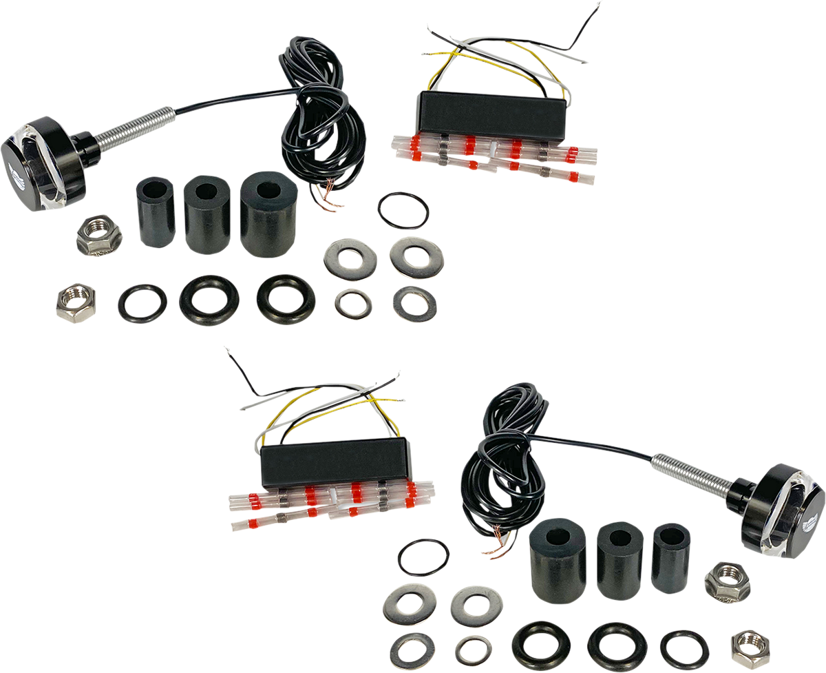 Custom Dynamics Handlebar End Dual LED Lights - Universal CD-BAR-END-AW-B - Cycle City Outdoors