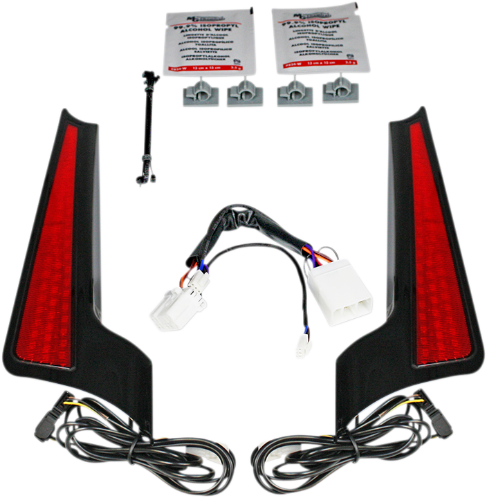 Custom Dynamics Fascia LED Light Panels - Black/Red CD-FASCIA-HD-RB - Cycle City Outdoors