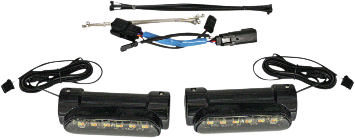 Custom Dynamics Engine Guard Light - '10-'13 FLHX - Black CD-CB-AW-SS6-B - Cycle City Outdoors