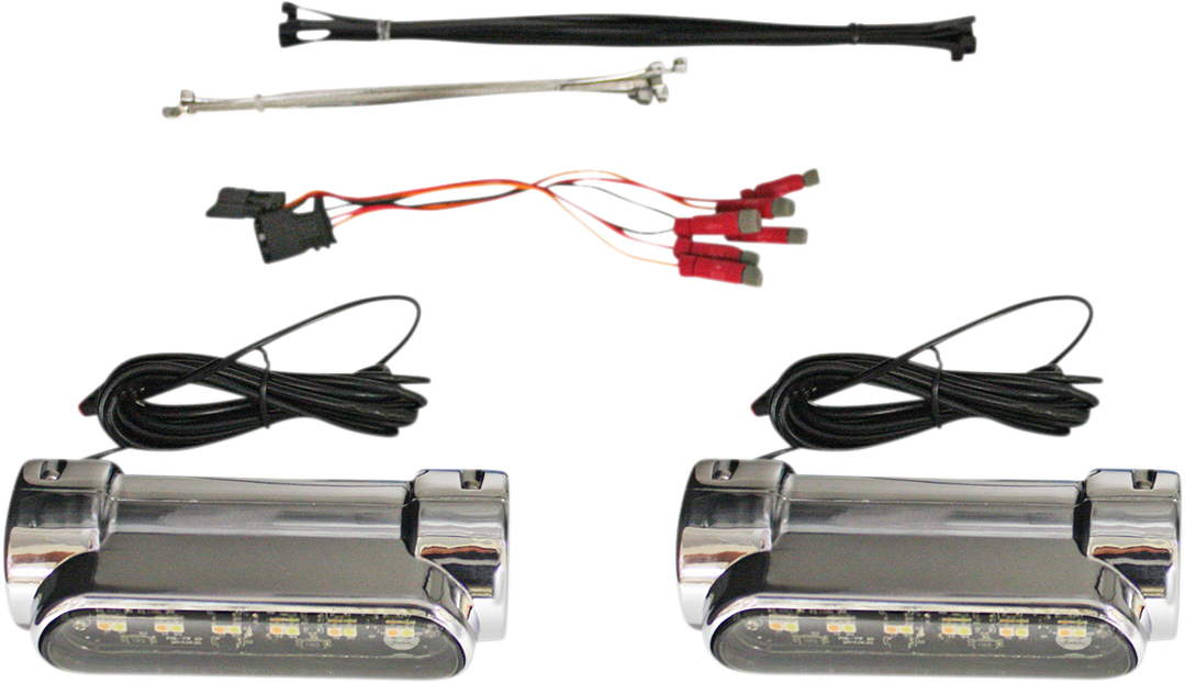 Custom Dynamics Engine Guard Light - Universal - Chrome CD-CB-AW-UNV-C - Cycle City Outdoors