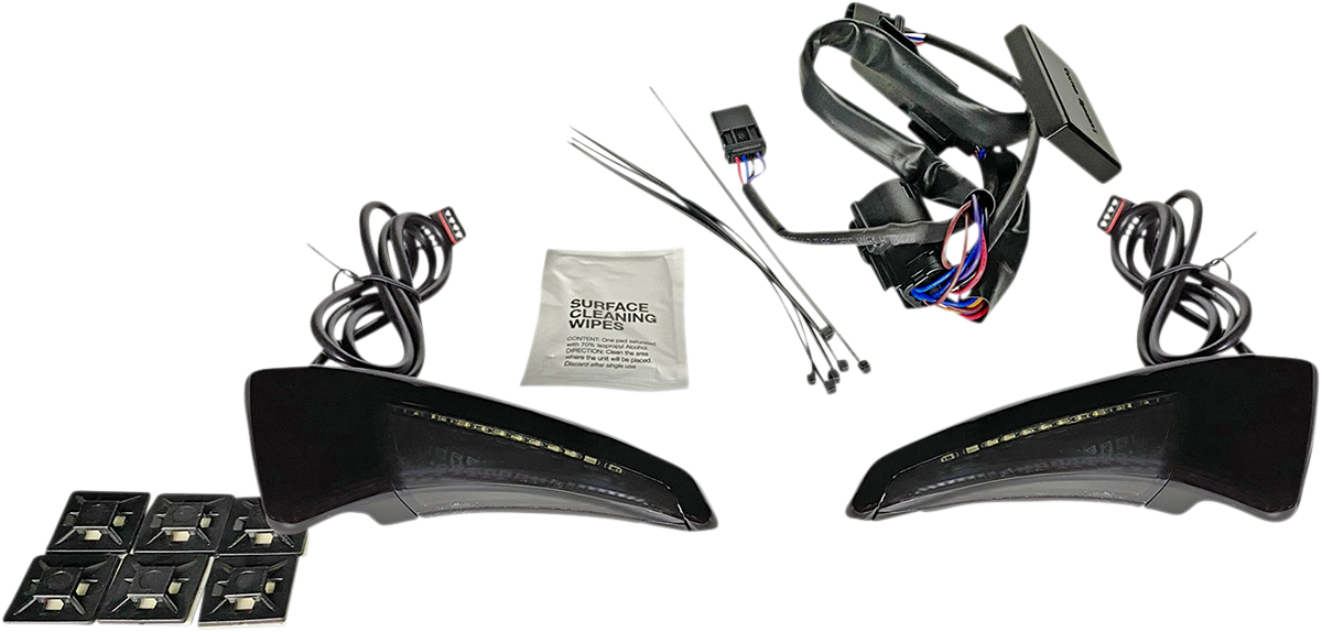 Custom Dynamics Sequential Tour Pak Seat Back Rest LED Lights - Black/Smoke - FLH CD-TPBR-14-SB - Cycle City Outdoors