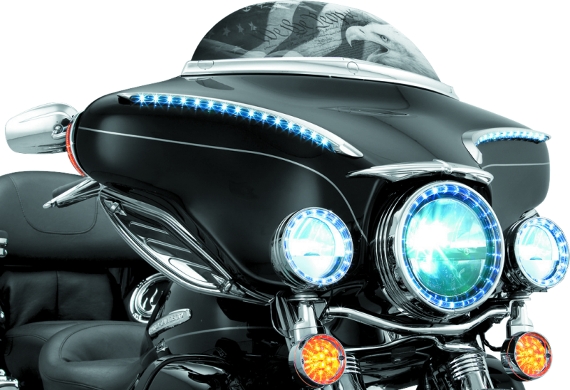 Kuryakyn LED Halo Trim Ring For 7inch Headlight 83-13 Touring Models Chrome - Cycle City Outdoors