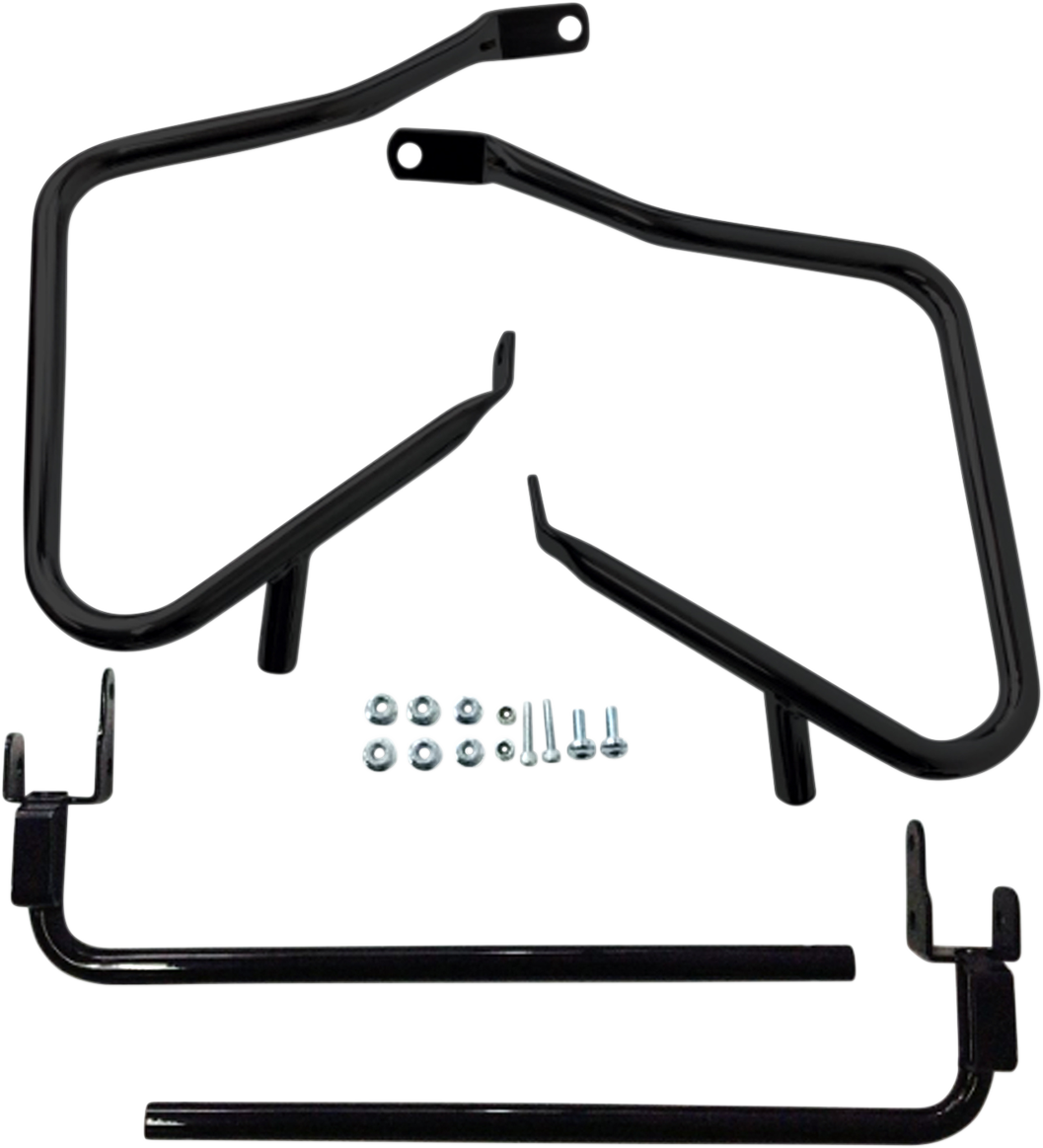 DRAG SPECIALTIES Saddlebag Support Kit - Black - FLT '14-'23 21028B