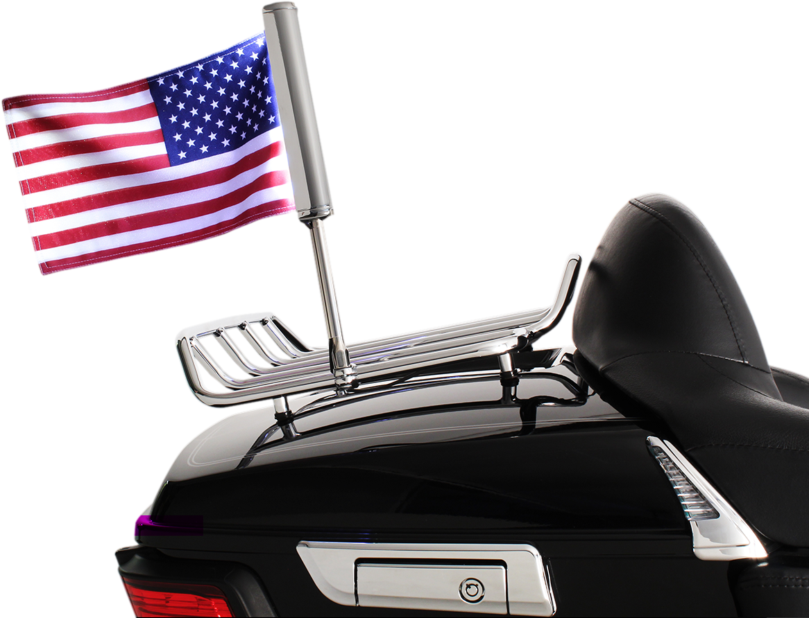 Ciro Flagpole Mount - for 1/2" Tube - Chrome 70606 - Cycle City Outdoors