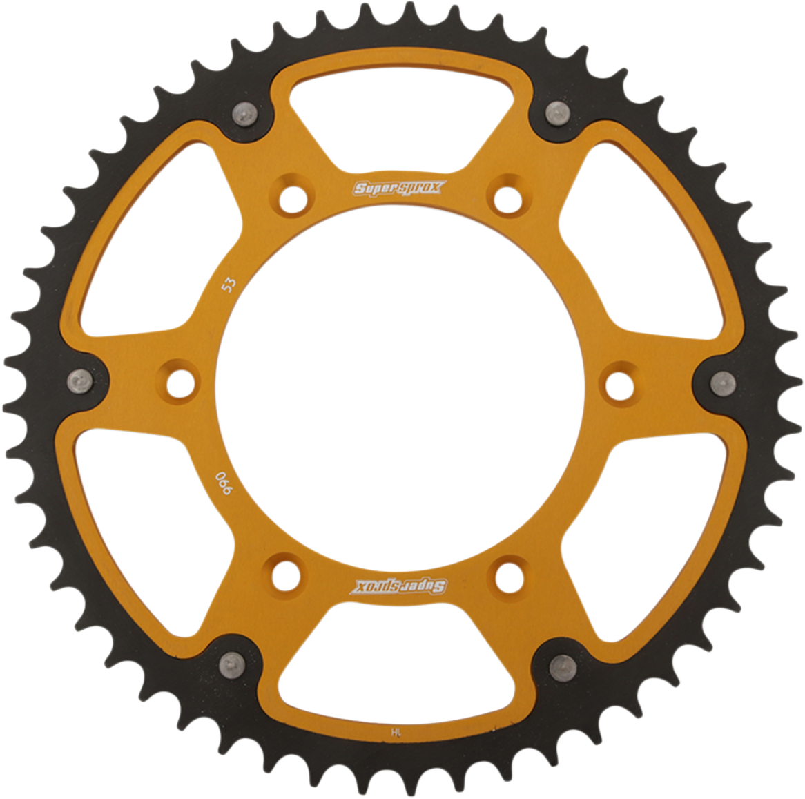 SUPERSPROX RST-990-53-GLD Stealth Rear Sprocket - 53 Tooth - Gold - Husaberg/Husqvarna/KTM | Off-Road/Street