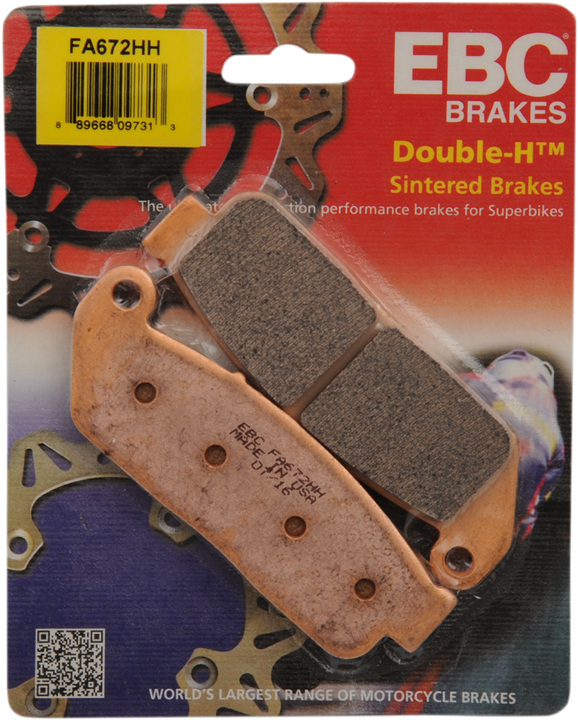 EBC FA-HH Series Sintered Front Brake Pads - FA672HH (Indian Scout / Scout Sixty 2015–2016)