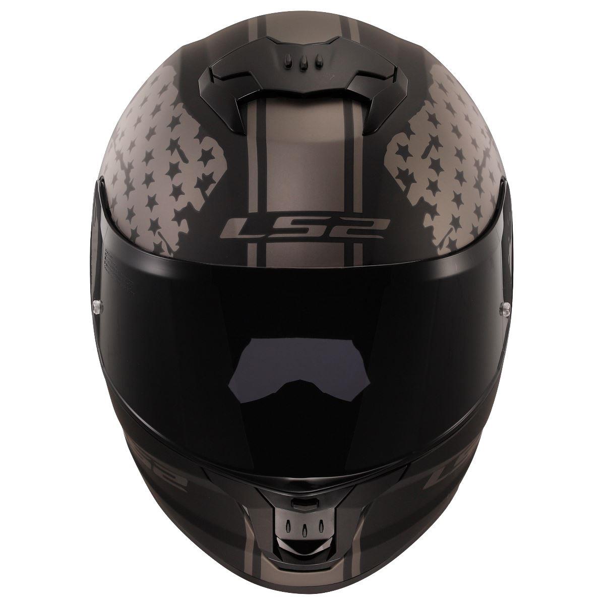 LS2 Stream II Full Face Street Helmet | America | Matte Gray/Black | XS–3XL | 808-1131