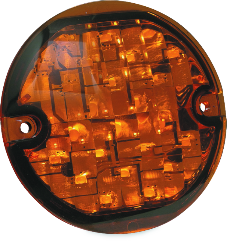 Kuryakyn ECE Compliant LED 3-1/4 Flat Style Turn Signal Insert Amber Lens - Cycle City Outdoors