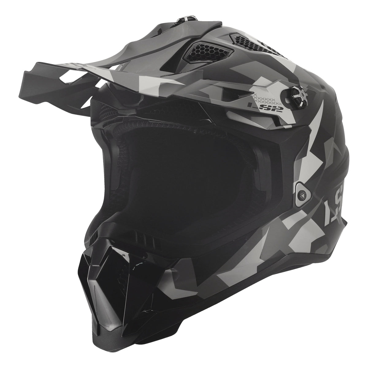 LS2 Subverter EVO Motocross Helmet | Vector | Gloss Black/Gray/White | XS–3XL | 700-1231
