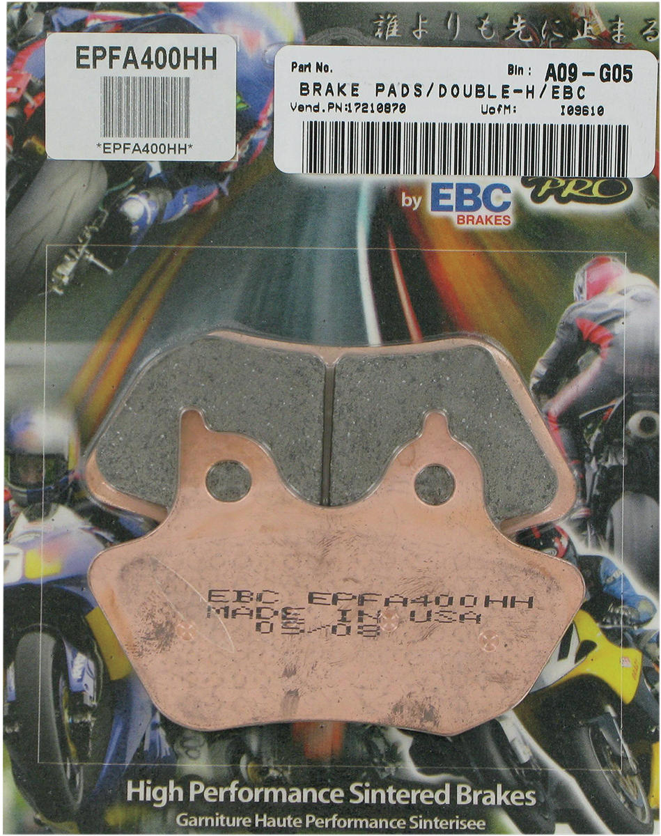 EBC EPFA-HH Series Sintered Brake Pads - EPFA400HH (Harley-Davidson FLHR Road King / FLSTC Heritage Softail Classic / FLSTF Fat Boy 2000–2007)