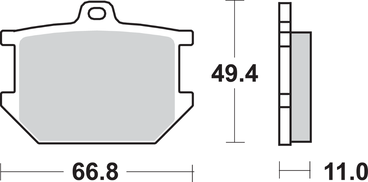 SBS HF Series Organic Base Brake Pads - 507HF (Yamaha XS 650 / SR500 / XS1100 1976–1986)