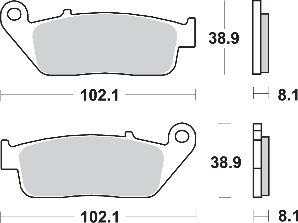 SBS HF Series Organic Base Front Brake Pads - 627HF (Triumph / Honda / Suzuki / Kawasaki / Buell / Yamaha 1986–2024)