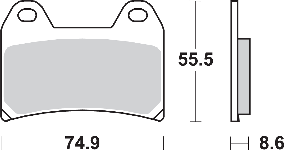 SBS HS Series Sintered Front Brake Pads - 706HS (Ducati / Moto Guzzi / KTM / Victory / CFMOTO / Aprilia 1997–2026)
