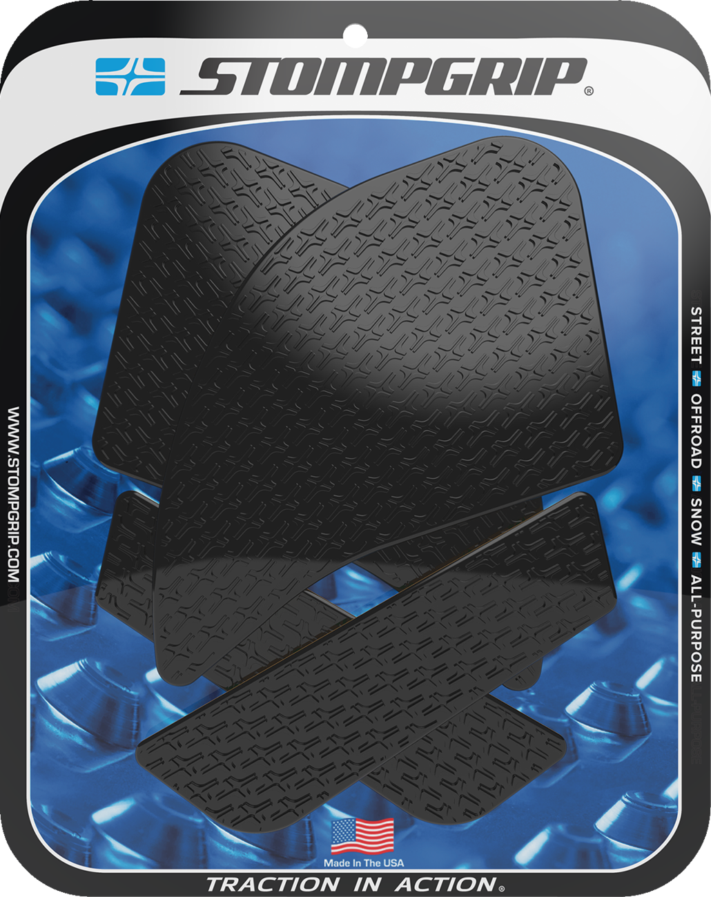 STOMPGRIP 55-14-0178B Tank Grips - Icon - Black - Kawasaki - Ninja '20-'24 | Street