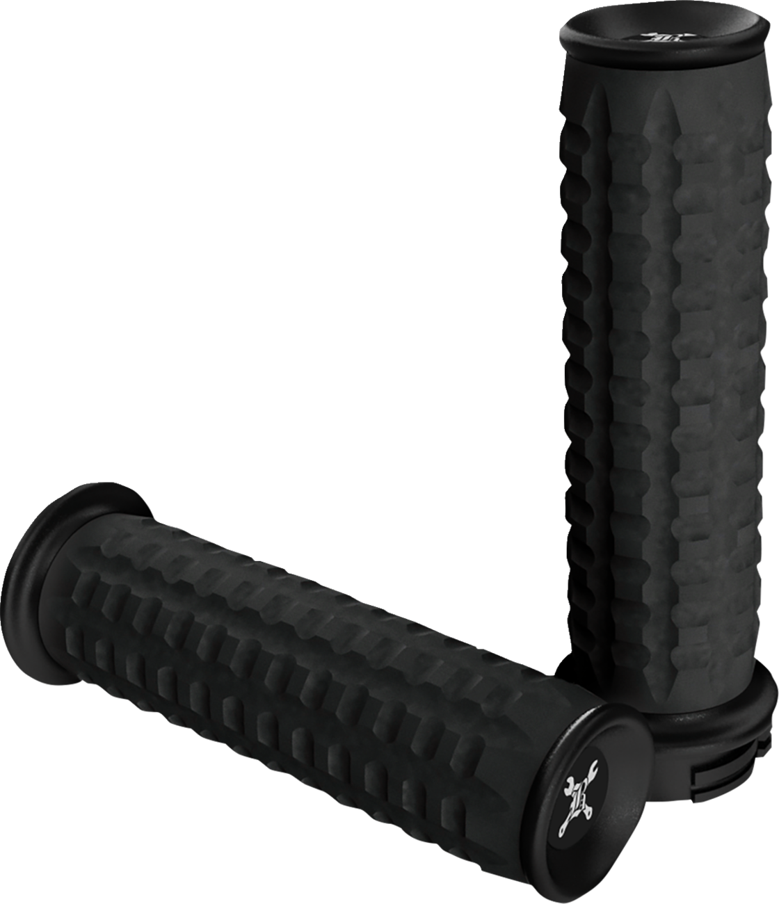 Burly Brand B16-1010TB Reaper Grips - Dual Cable - Black Textured | Street