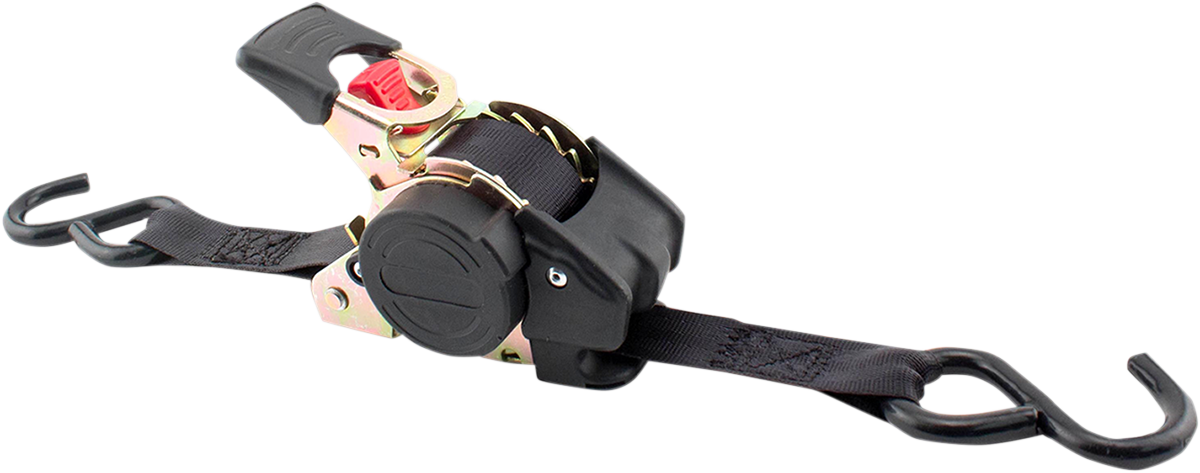 Erickson 34413 Retractable Ratchet Tie-Downs - 6' - Black | Adventure/ATV/UTV