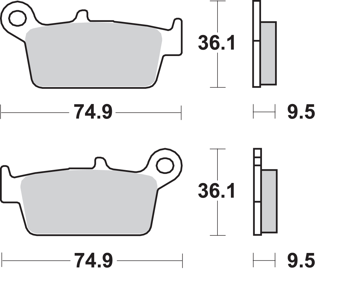 SBS Sintered Front Brake Pads - 604SI (Gas Gas / Honda / Kawasaki / Yamaha / Suzuki / TM 1987–2018)