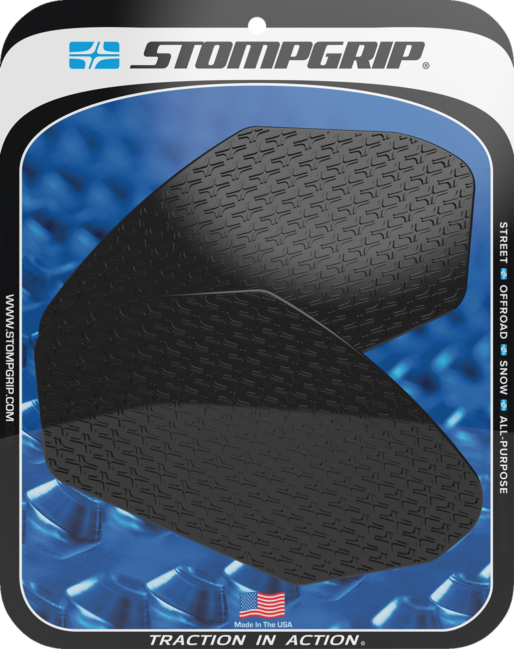 STOMPGRIP 55-14-0140B Tank Grips - Icon - Black - Kawasaki - Ninja/Z '17-'25 | Street