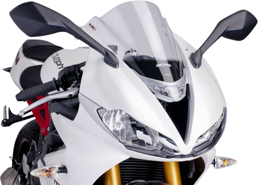 Puig Hi-Tech Parts 6498W Race Windscreen - 15-3/8" - Clear - Triumph | Street