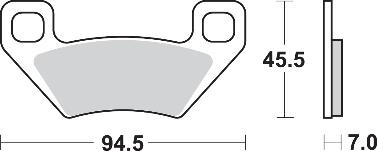 SBS Sintered Brake Pads - 822ATS (Arctic Cat / Polaris / Kymco 2004–2019)